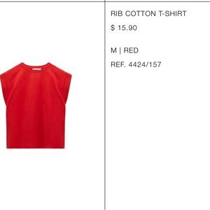 Red Zara shirt top